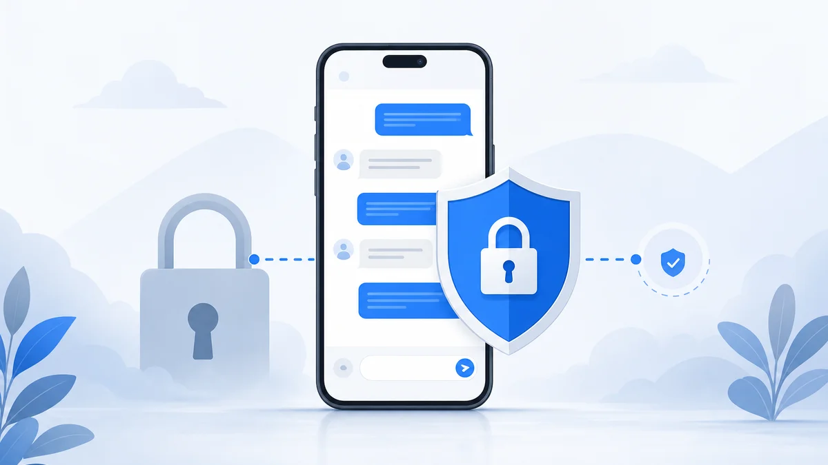 Telegram end to end encryption and passcode lock illustration